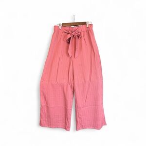 Pink Women's Wide-Leg Pants Size Large